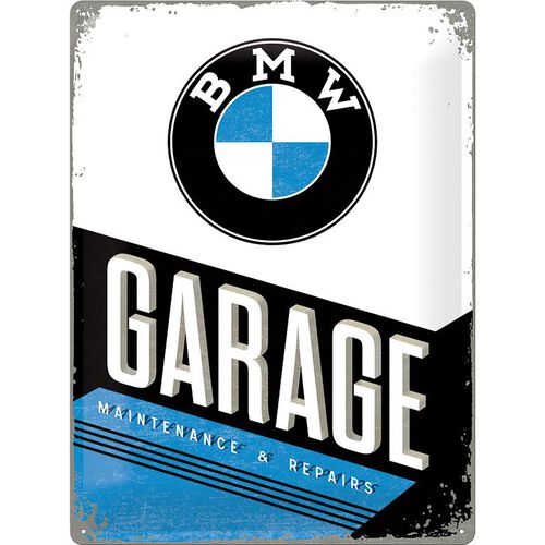 Plaques en tôle & rétro pour moto Nostalgic-Art Inscrivez Tin 30 x 40 "BMW-Garage" Neutre
