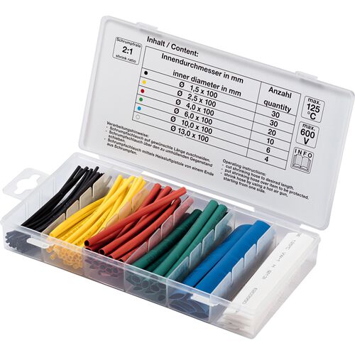 Other Tools BGS Colored shrink tubing assortment 100 pieces Black