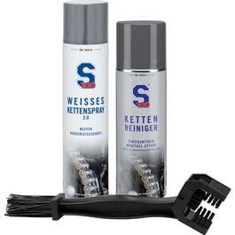 Sprays pour chaîne & systèmes de lubrification S100 Bl.chaîne pulvér 2.0/chain cleaner+Brosse à chaî Set Neutre