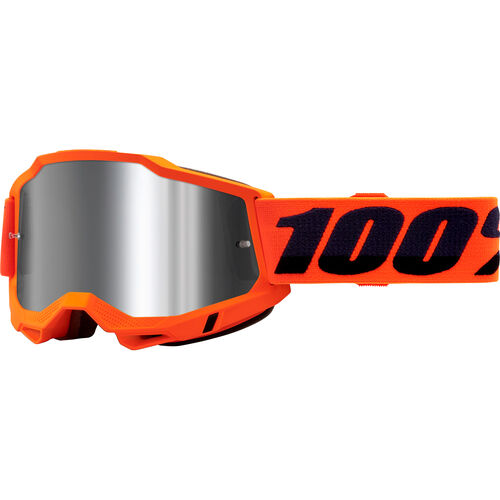 Cross Goggles 100% Accuri II Cross Goggle Orange silver mirrored Black