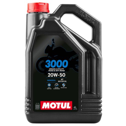 Motorrad Motoröl Motul Motoröl mineralisch 3000 4T 20W-50 4 Liter Neutral