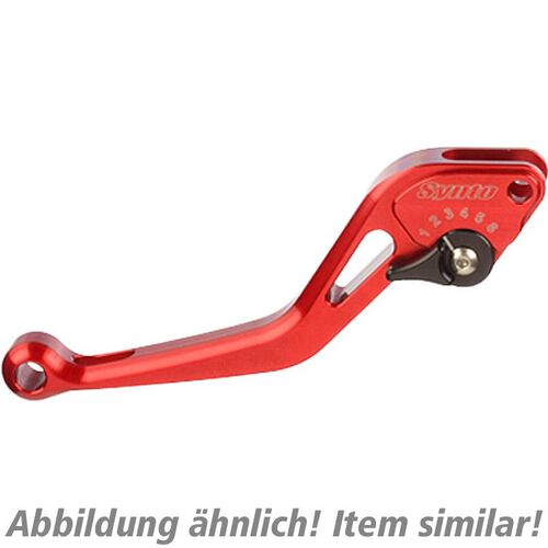 Motorcycle Clutch Levers ABM clutch lever adjustable Synto KH32 short red/black