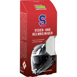 visor and helmet cleaner with microfibre cloth