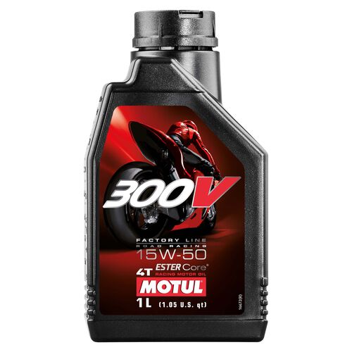 Motorrad Motoröl Motul Motoröl vollsynthetisch 300V 4T FL Road Racing 15W50 1 Liter Neutral