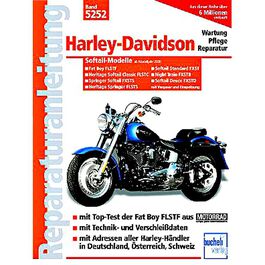Repair Manuals Motorbuch-Verlag repair manual Bucheli german Harley Davidson Softail 00-04 Black
