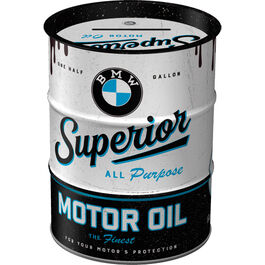 Motorrad Spardosen Nostalgic-Art Spardose Ölfass "BMW - Superior Motor Oil"