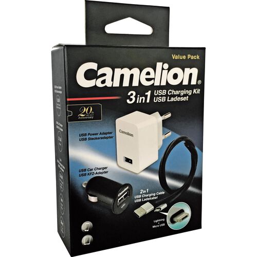 Electrics Others Camelion 3 in 1 USB Charger Set
