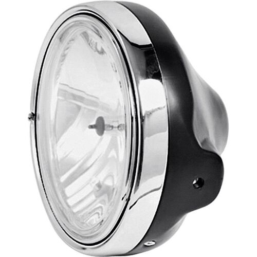 Motorcycle Headlights & Lamp Holders Shin Yo H4 headlight Ø200mm LTD clear glass laterally chrome/black Blue