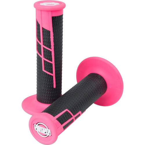 null ProTaper Clamp-On grips Half Waffle neon pink/black Neutral