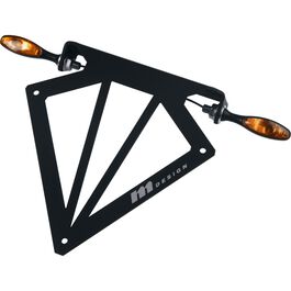 Motorcycle License Plate Frame mDesign Licence plate holder, z aluminium Dragon universal black Neutral