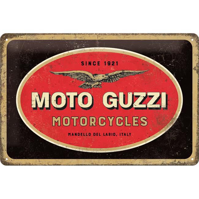 Moto Guzzi Parking Only Nostalgie Blechschild 40 cm NEU  shield 