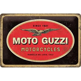 Inscrivez Tin 20 x 30 "Moto Guzzi - Logo Motorcycles"