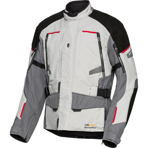 Motorcycle Textile Jackets FLM Touren Leather-/Textile Jacket 4.0 grey/black XXL