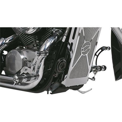 Motorrad Fußrasten & Fußhebel Falcon Round Style Fußrastenanlage +10cm für VT 750 C/2 Shadow RC44 Grau
