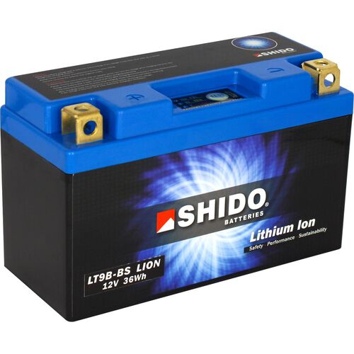 Batteries de moto Shido lithium batterie LT9B-BS, 12V, 3Ah (YT9B-BS) Neutre
