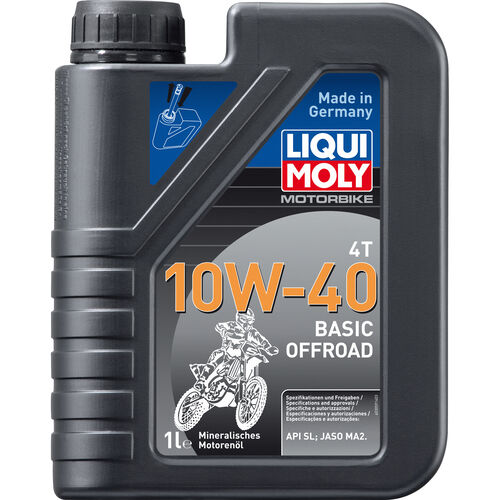 Motorcycle Engine Oil Liqui Moly Motorbike 4T 10W-40 Basic Offroad 1 liter Neutral