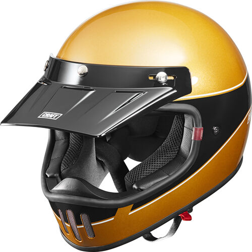 Motocross Helmets Craft MX-Line 1.0 - Retro 3C Black/Gold design XS