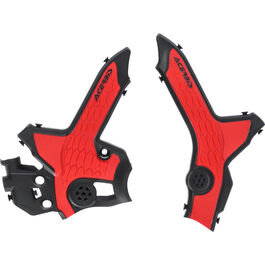 paire de protecteurs de cadre X-Grip noir/rouge per Honda CR