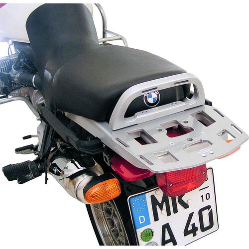 Luggage Racks & Topcase Carriers SW-MOTECH QUICK-LOCK Alu-Rack silver for BMW R 1100/1150 GS Grey
