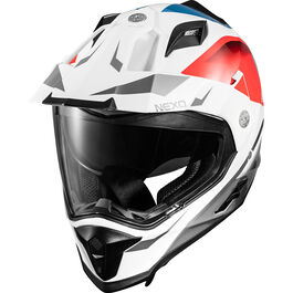 Nexo MX-Line fiberglass Enduro helmet Casque Cross et Trial rouge/bleu/blanc déco #20
