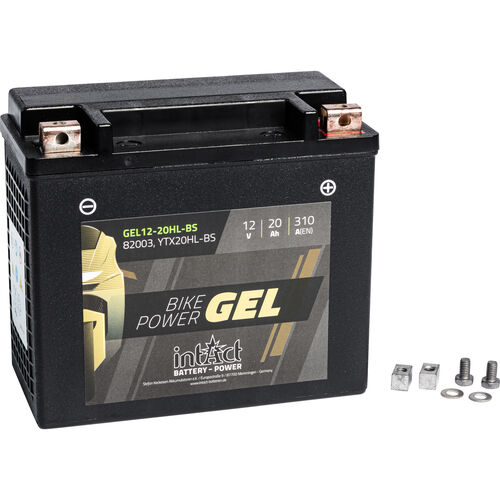 Batteries de moto intAct batterie Bike Power gel fermé TX20HL-BS  12 Volt, 20Ah (YTX2 Neutre