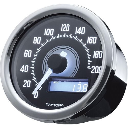 Daytona speedometer Velona Ø60mm white -200 Km/h
