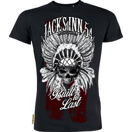 T-Shirts Jack's Inn 54 Indian Skull T-Shirt Schwarz