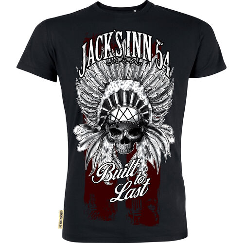 T-Shirts Jack's Inn 54 Indian Skull T-Shirt Black