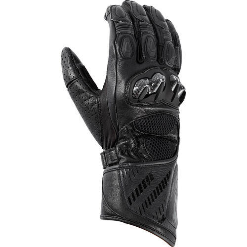 Motorcycle Gloves Sport FLM Suzuka XT Racing Ladies leather glove long Black