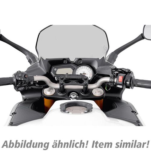 Motorrad Navi Stromversorgung SW-MOTECH QUICK-LOCK Navi-Halter an Lenker für Kawasaki/KTM/Triumph Grau