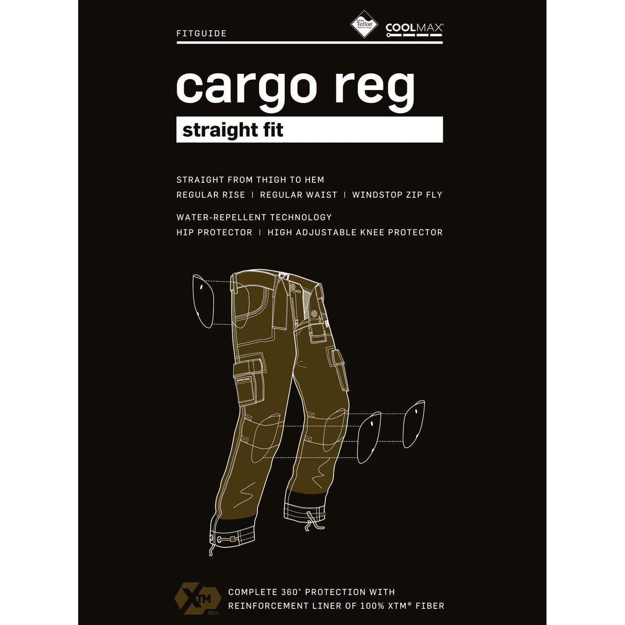 Regular Cargohose schwarz