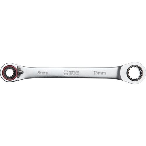 Wrench & Tong WGB 4in1 double ring ratchet wrench SW9/11/14/15mm 180mm Red