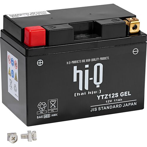 Batteries de moto Hi-Q batterie AGM Gel scellé HTZ12S, 12V, 11Ah (YTZ12S) Neutre