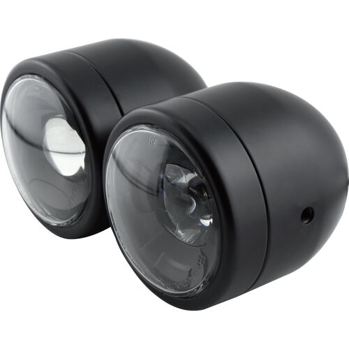 Phares & supports de phare de moto Shin Yo LED phares doubles Twin Ø107mm noir Blanc