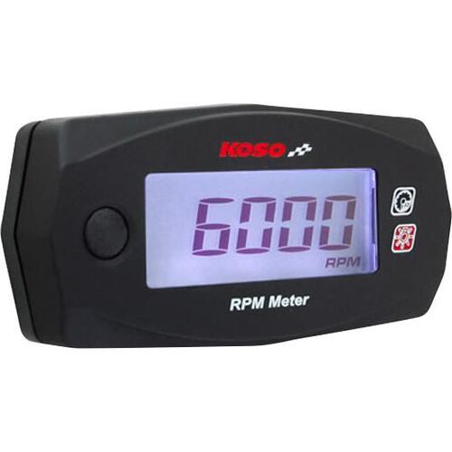 Instrumente & Uhren Koso LCD Drehzalmesser Mini 4 mit Batteriebetrieb Schwarz