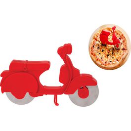 Motorrad Küchenzubehör Balvi Scooter Pizzaschneider rot