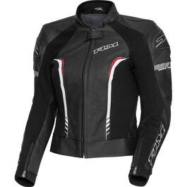 Sports women's leather combination jacket 4.0 black