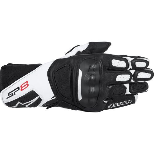 Motorcycle Gloves Sport Alpinestars SP-8 V2 Leather Glove White