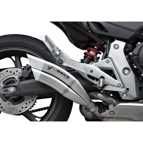 Motorrad Auspuffanlagen & Endschalldämpfer IXRACE Dualexit 2 Auspuff Paar silber für Kawa Z 1000 /R/SX 2010-
