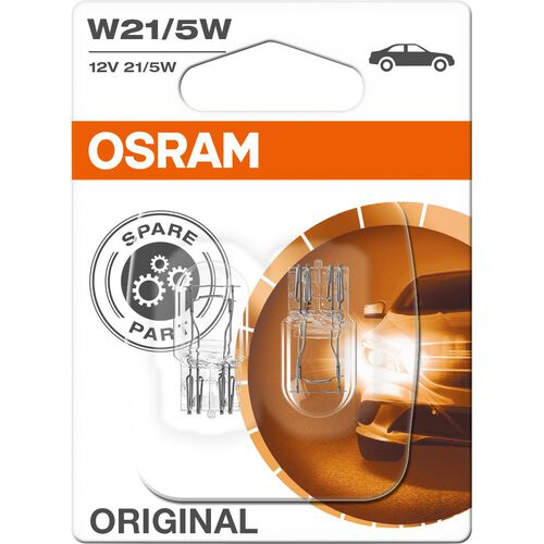 Ampoules & systèmes d’éclairage de moto Osram Original ampoule couple 12V/21/5W base en verre W3x16q Neutre