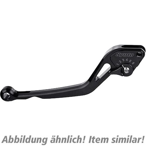 Motorcycle Clutch Levers ABM clutch lever adjustable Synto KH19 long black/black