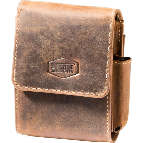 Vintage leather belt pouch for cigarette pack