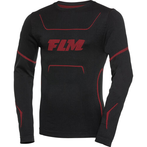 Vêtements thermiques de moto FLM Chemise sport fonctionnelle Pro manches longues 1.0 Noir