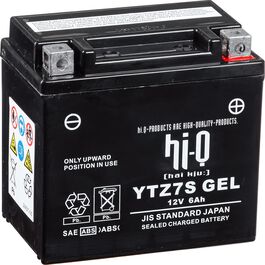 batterie AGM Gel scellé HTZ7S, 12V, 6Ah (YTZ6S, YTZ7S)