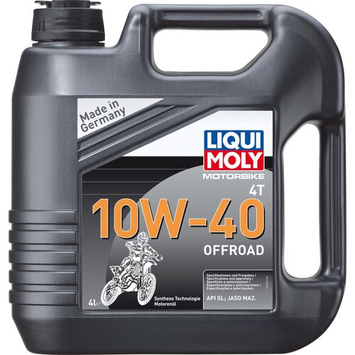 Motorcycle Engine Oil Liqui Moly Motorbike 4T 10W-40 Offroad 4 liter Neutral
