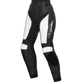 Pantalon de sport en cuir pour femme 3.1 blanc/noir