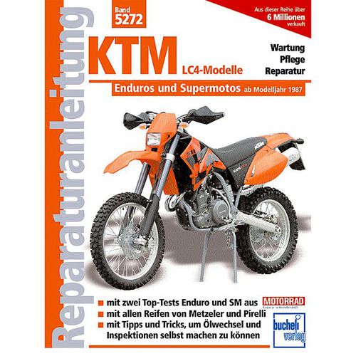Motorrad Reparaturanleitungen Motorbuch-Verlag Reparaturanleitung Motorbuch KTM LC4 ab '87 Schwarz