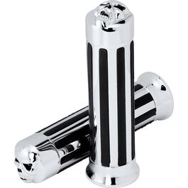 grip pair ST01 with skull for 22mm chrome