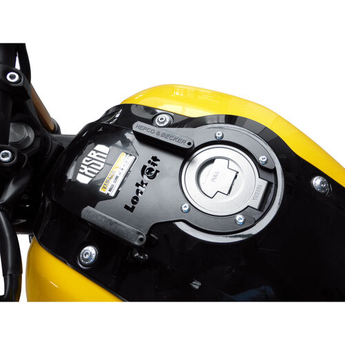 Motorcycle Tank Bags - Quicklock Hepco & Becker Lock-it tank ring special for Yamaha XSR 900 2016-2020 White
