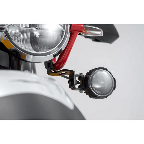 Motorcycle Headlights & Lamp Holders SW-MOTECH Hawk light mount set for Moto Guzzi V85 TT Black